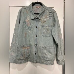 XL Johnny was denim embroidered jacket